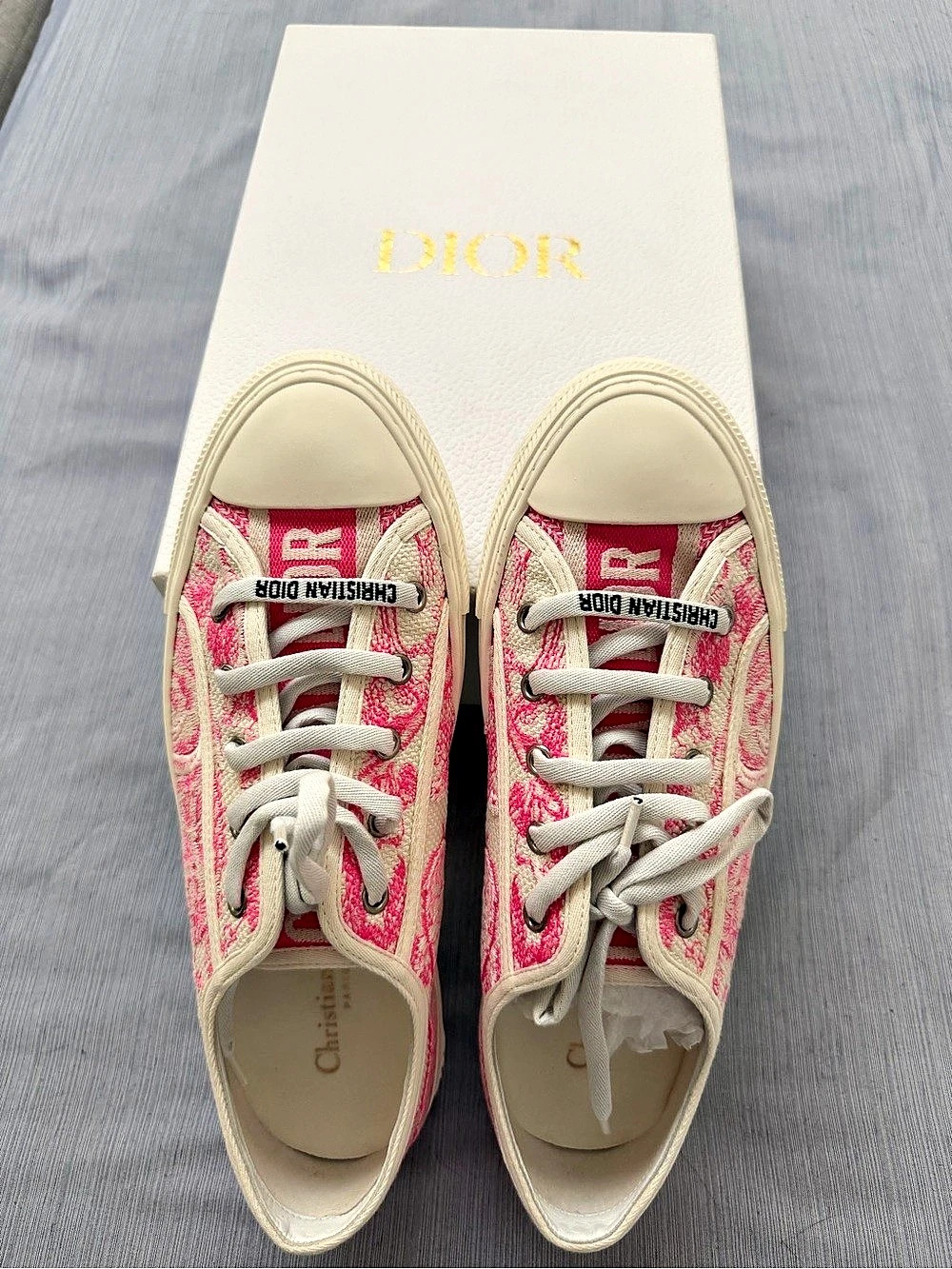 Christian Dior Walk'n'Dior Sneaker Toile de Jouy Pink & Cream